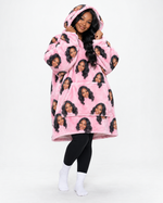 Facejamas Cloud Hoodie baby pink personalized face print snug hero
