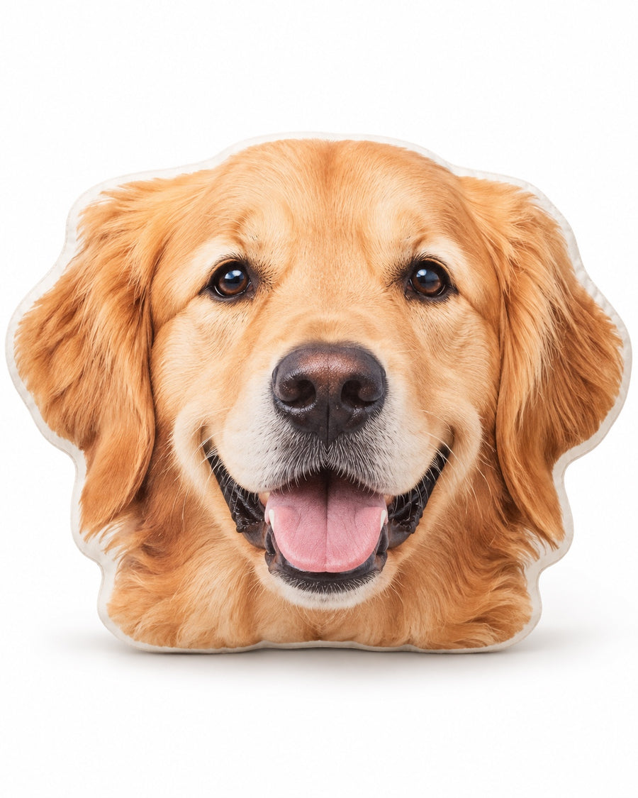 Facejamas Cloud Pillow custom golden retriever face pillow front view