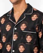 Facejamas Originals black custom face pajamas detail view