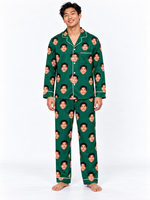 Facejamas Originals emerald green custom face pajamas front view