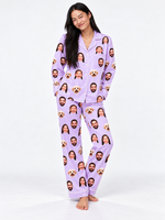 Facejamas Originals lilac custom face pajamas front view