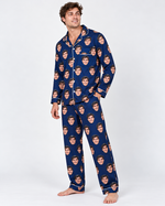 Facejamas Originals navy custom face pajamas three-quarter view