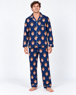 Facejamas Originals navy custom face pajamas front view